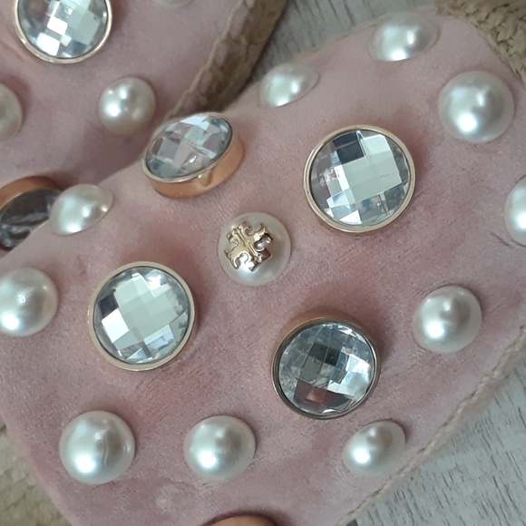 TORY BURCH..VELVET..JEWELED ESPADRILLES..10 - Picture 2 of 11